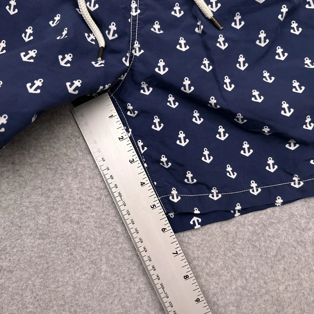 Polo Ralph Lauren Swim Trunks Mens Small Anchor All Over Print Mesh Lined Preppy